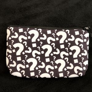 NEW- Cosmetic Bag- Question Marks ?